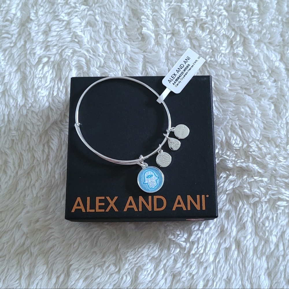 Alex and Ani Candy🍬 Crystals💎 Hamsa🪬 Bangle Bracelet - NIB